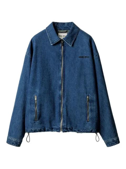 cashmere denim jacket by MIU MIU
