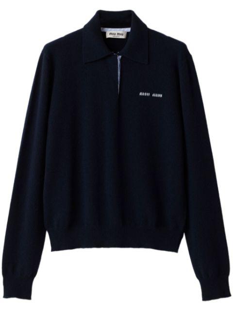 cashmere polo shirt by MIU MIU