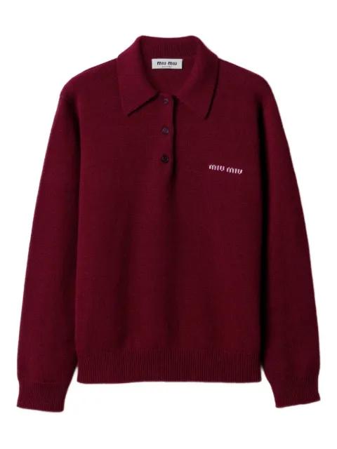 cashmere polo sweater by MIU MIU