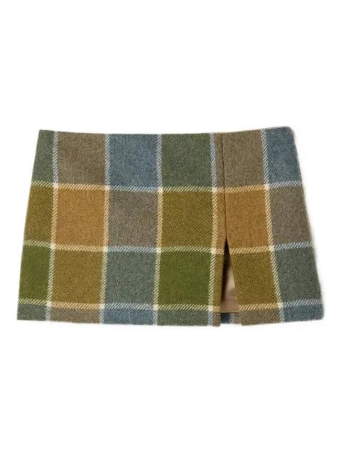 checked miniskirt by MIU MIU