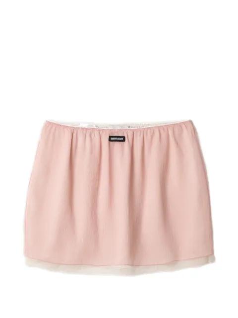 chiffon miniskirt by MIU MIU