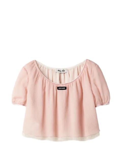 chiffon top by MIU MIU