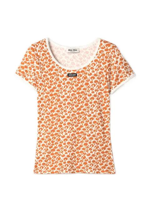 cotton T-shirt by MIU MIU