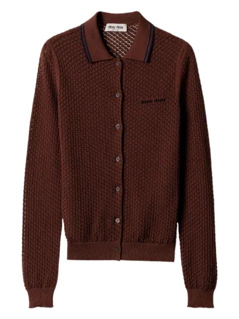 cotton cardigan by MIU MIU