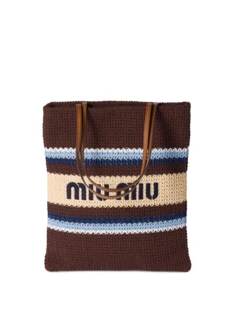 crochet tote bag by MIU MIU