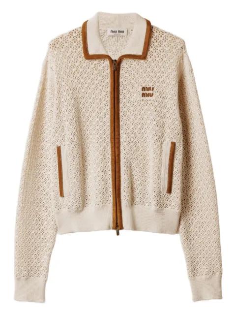 crochet workmanship cardigan by MIU MIU