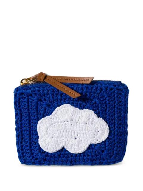 crochet zipper pouch by MIU MIU