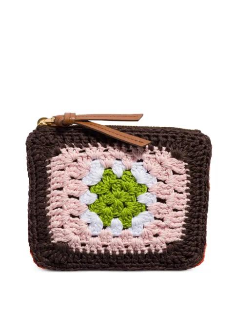 crochet zipper pouch by MIU MIU