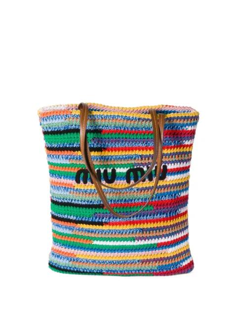 crocheted tote bag by MIU MIU