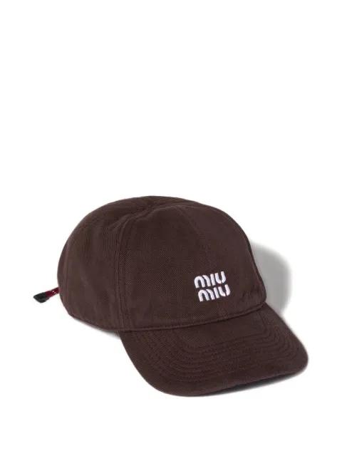 denim baseball cap by MIU MIU