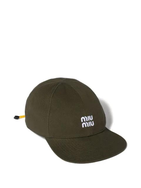denim baseball cap by MIU MIU