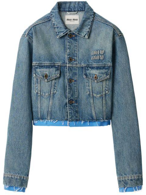 denim jacket by MIU MIU