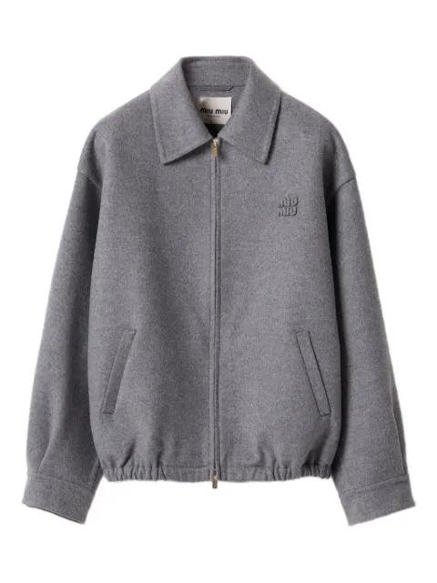 double cashmere blouson jacket by MIU MIU