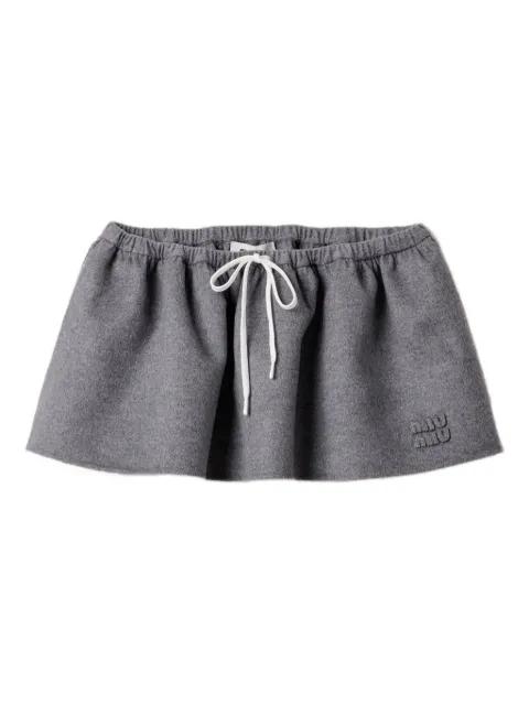 double cashmere miniskirt by MIU MIU