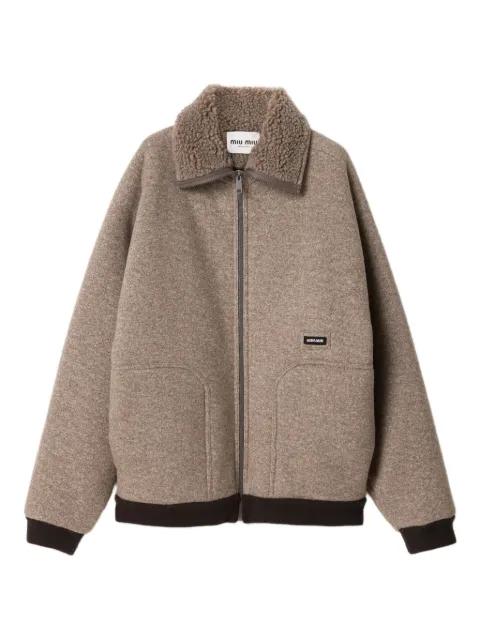 fleece bomber jacket by MIU MIU