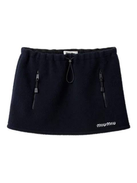 fleece miniskirt by MIU MIU