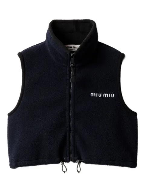 fleece waistcoat by MIU MIU