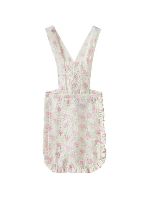 floral cloqué apron by MIU MIU