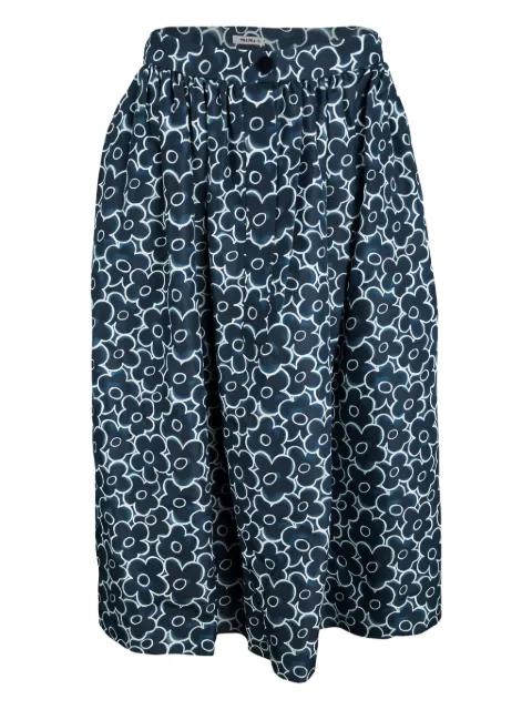 floral-print gathered skirt by MIU MIU 