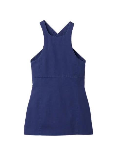 garment-dyed gabardine mini-dress by MIU MIU