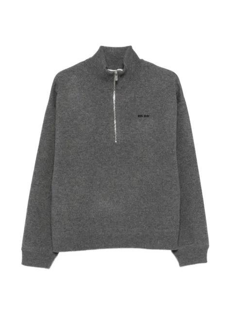 half-zip sweater by MIU MIU