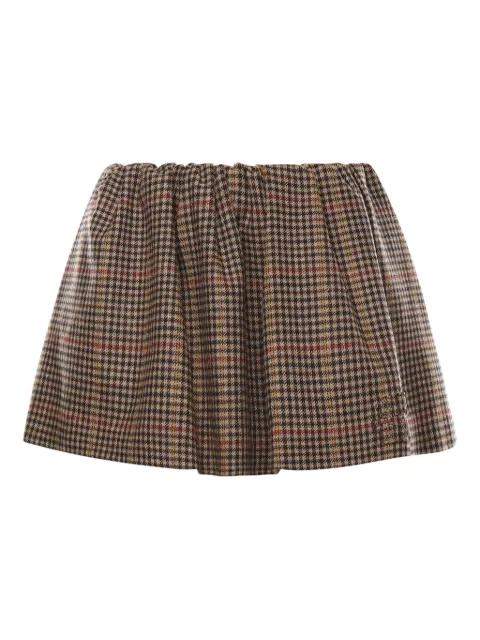 houndstooth check miniskirt by MIU MIU
