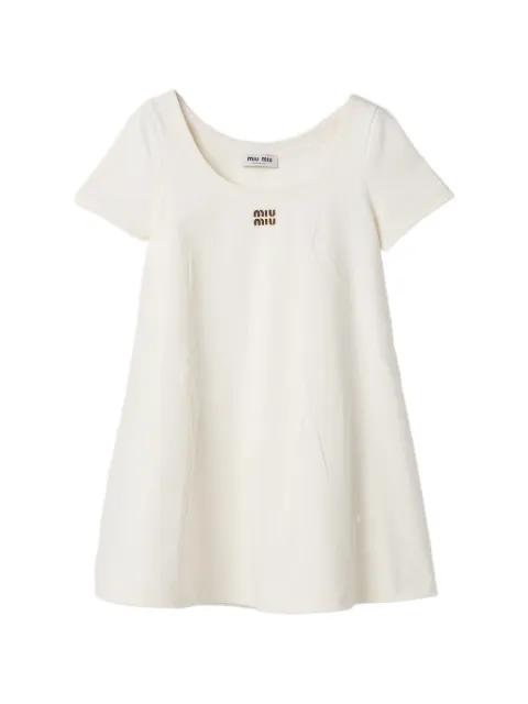 jersey mini-dress by MIU MIU