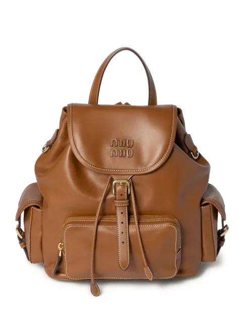 leather backpack by MIU MIU