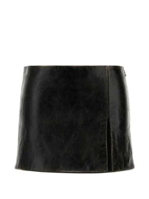 leather miniskirt by MIU MIU