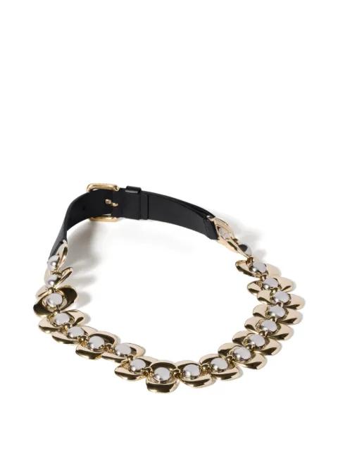 logo-engraved belt by MIU MIU