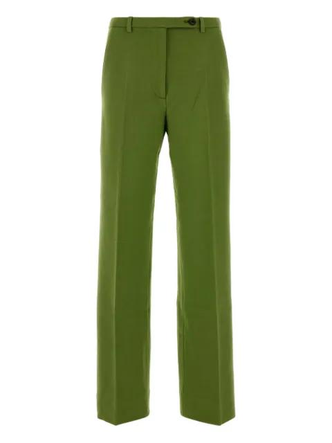 logo-patch trousers by MIU MIU
