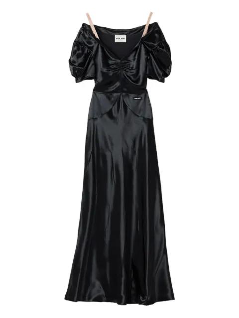 long satin dress by MIU MIU