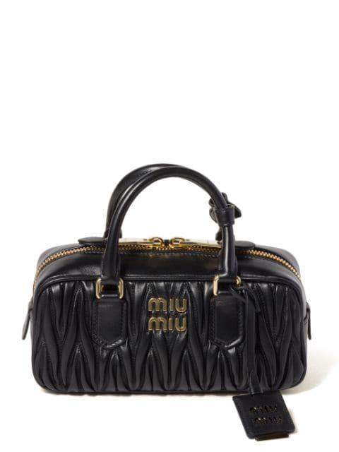 medium Arcadie leather tote bag by MIU MIU