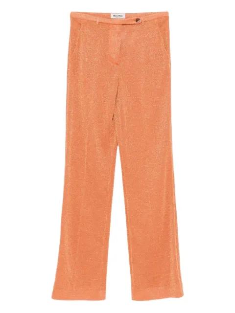 metallic trousers by MIU MIU