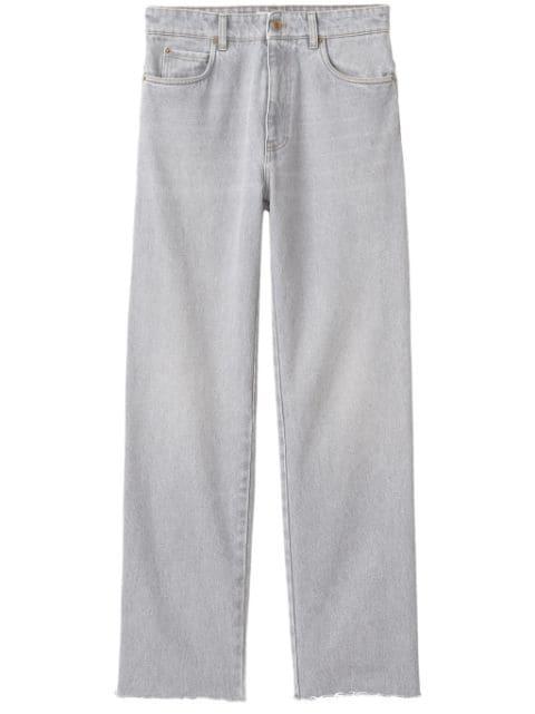 mid-rise straight-leg jeans by MIU MIU