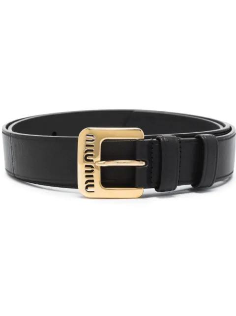 nappa leather belt by MIU MIU