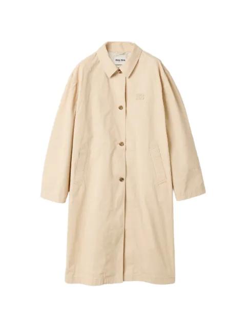 old gabardine single-breasted trench coat by MIU MIU
