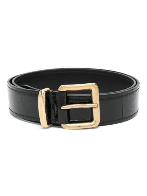 patent-leather belt by MIU MIU
