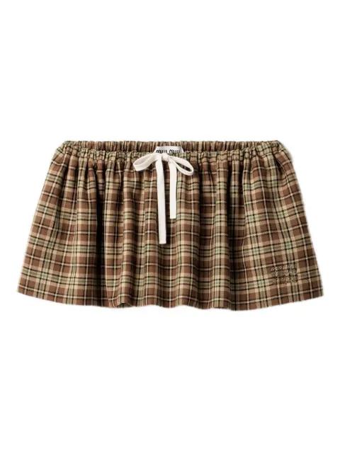 plaid miniskirt by MIU MIU