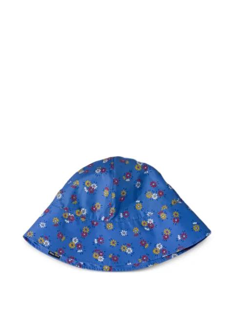 poplin bucket hat by MIU MIU