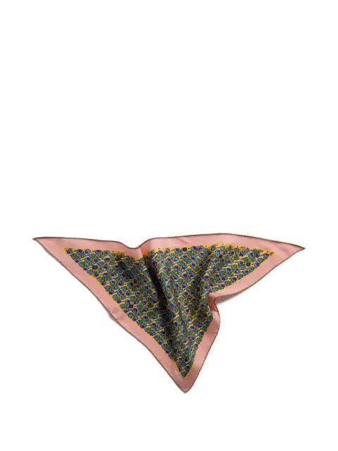 printed twill scarf by MIU MIU