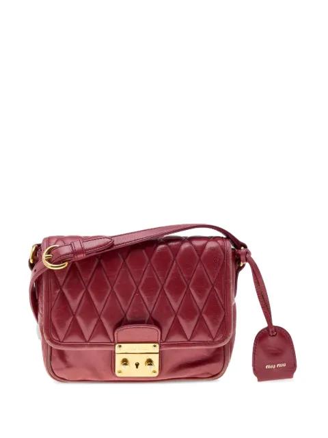 quilted leather shoulder bag by MIU MIU 