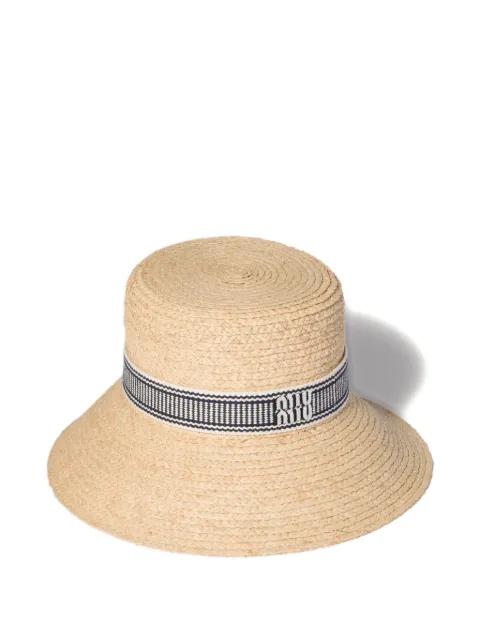 raffia hat by MIU MIU