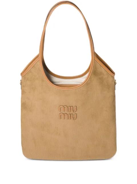 regular Ivy corduroy tote bag by MIU MIU