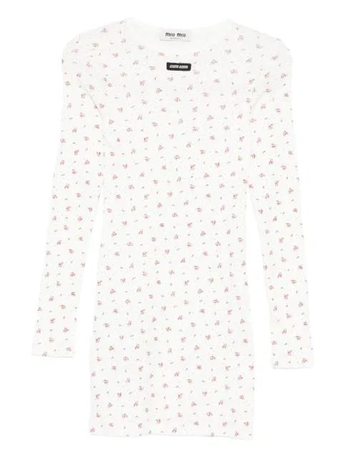 ribbed jersey dress by MIU MIU