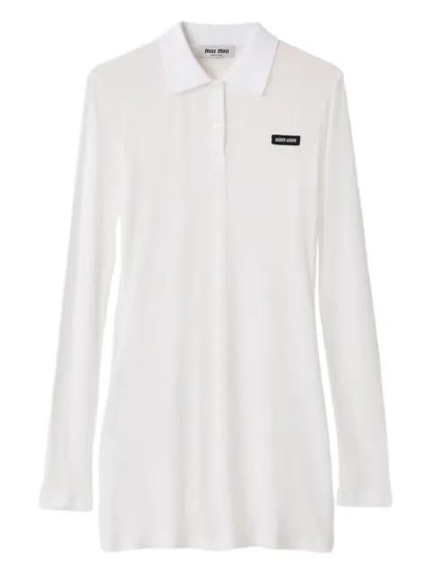 ribbed-jersey mini dress by MIU MIU