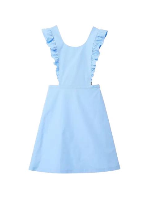 ruffled poplin midi dress by MIU MIU