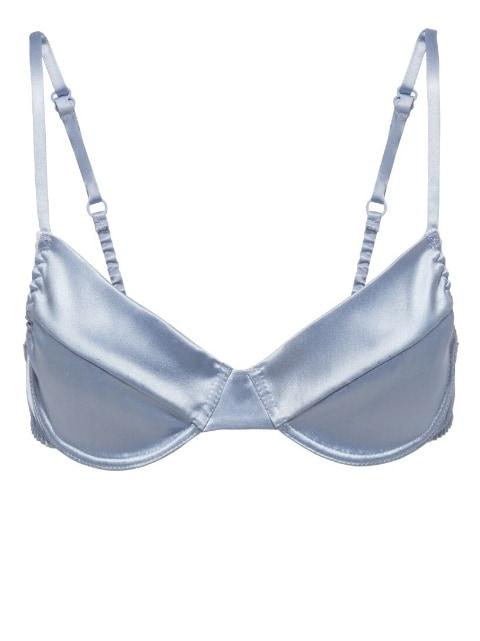 satin balconette bra by MIU MIU
