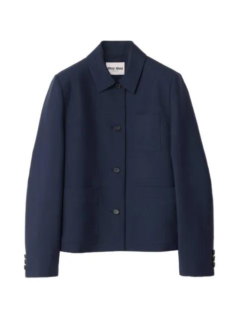 single-breasted long-sleeves jacket by MIU MIU single-breasted long-sleeves jacket by MIU MIU