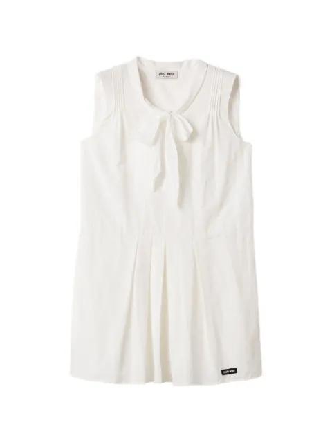 slubbed poplin dress by MIU MIU